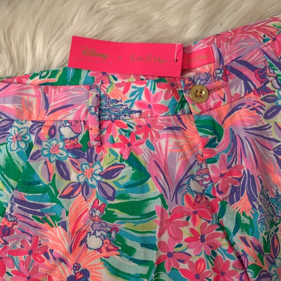 DISNEY PARKS X LILLY PULITZER Disney Dreaming Callahan Shorts Sz 8 - Picture 3 of 4